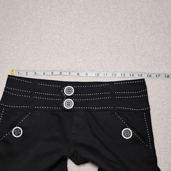 Y2K Flare Embroidered Stitch Jeans fisherman Sailor Yacht Beatnick Hipster sz 5 - Picture 7 of 9